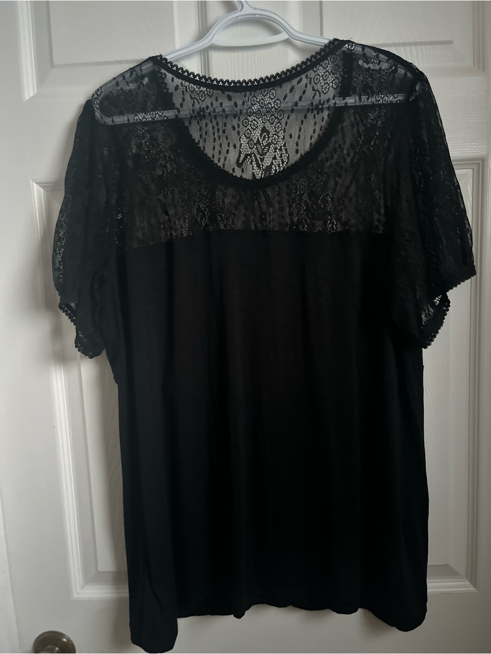 Y2K Whimsygoth Top Blouse 1X Lace Floral Lace Coset Style Lace-Up Front Goth - Picture 6 of 6